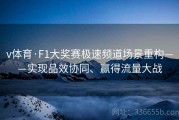 v体育·F1大奖赛极速频道场景重构——实现品效协同、赢得流量大战