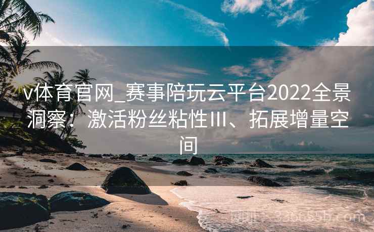 v体育官网_赛事陪玩云平台2022全景洞察：激活粉丝粘性Ⅲ、拓展增量空间